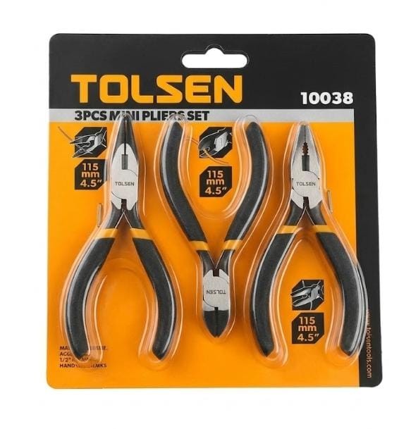 1721 Alicate mini set 3 piezas TOLSEN