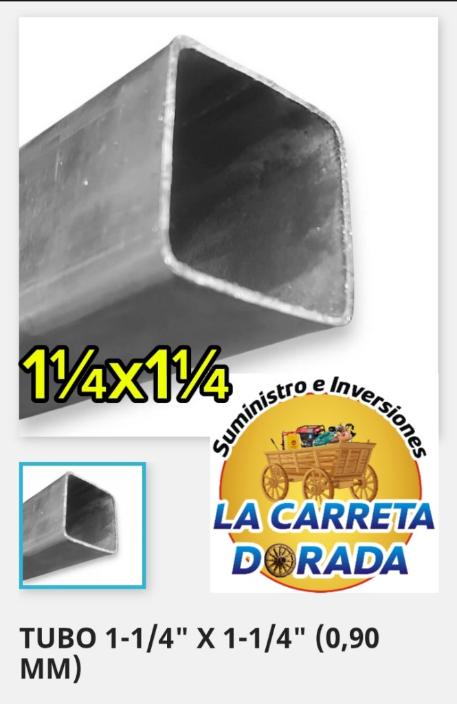 1803Tubo cuadrado 1-1/4 x 1-1/4