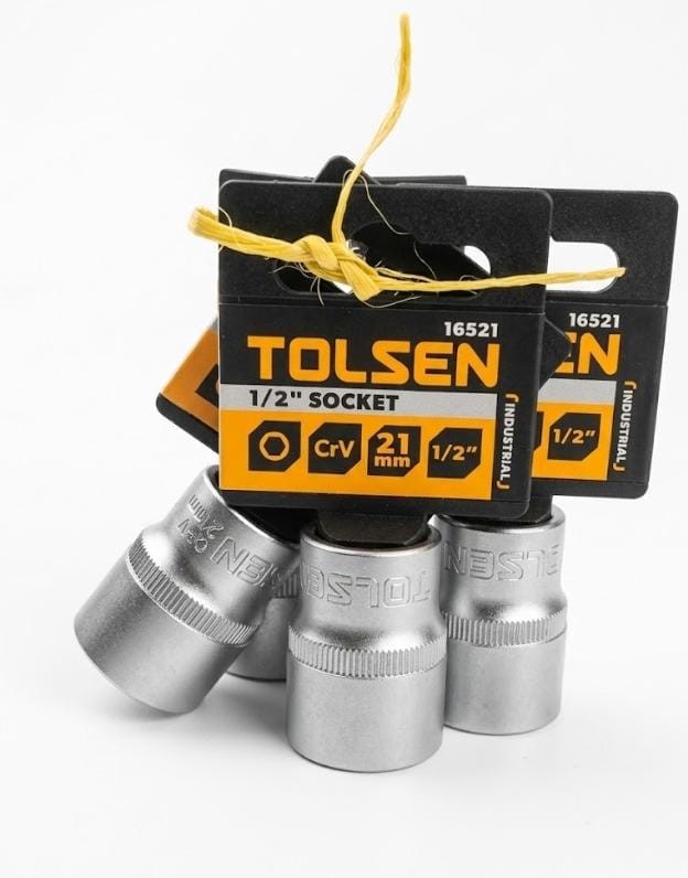 Dado corto de 1/2" 21mm TOLSEN