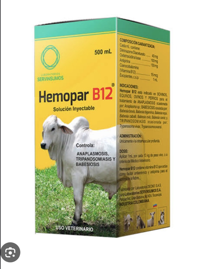 Hemopar B12 inyectable 250ml