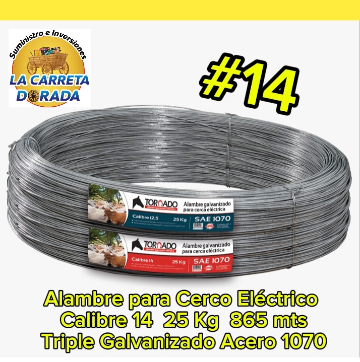 2001 Tornado Alambre galvanizado cerco eléctrico calibre 14