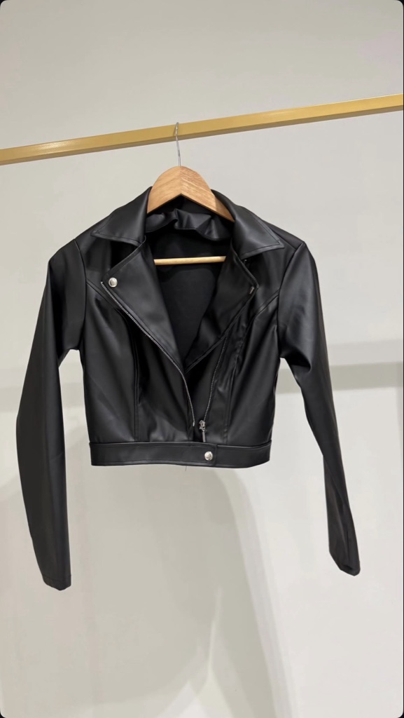 JAQUETA COURO FAKE - PRETO