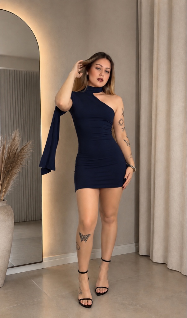 VESTIDO LUANA - AZUL MARINHO
