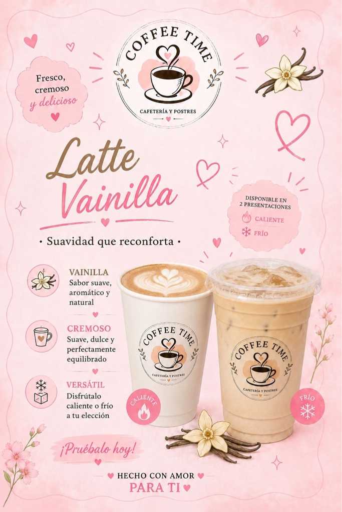 Latte Vainilla caliente