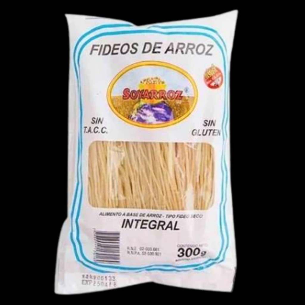 SOY ARROZ - FIDEOS DE ARROZ INTEGRAL X 300 GRS