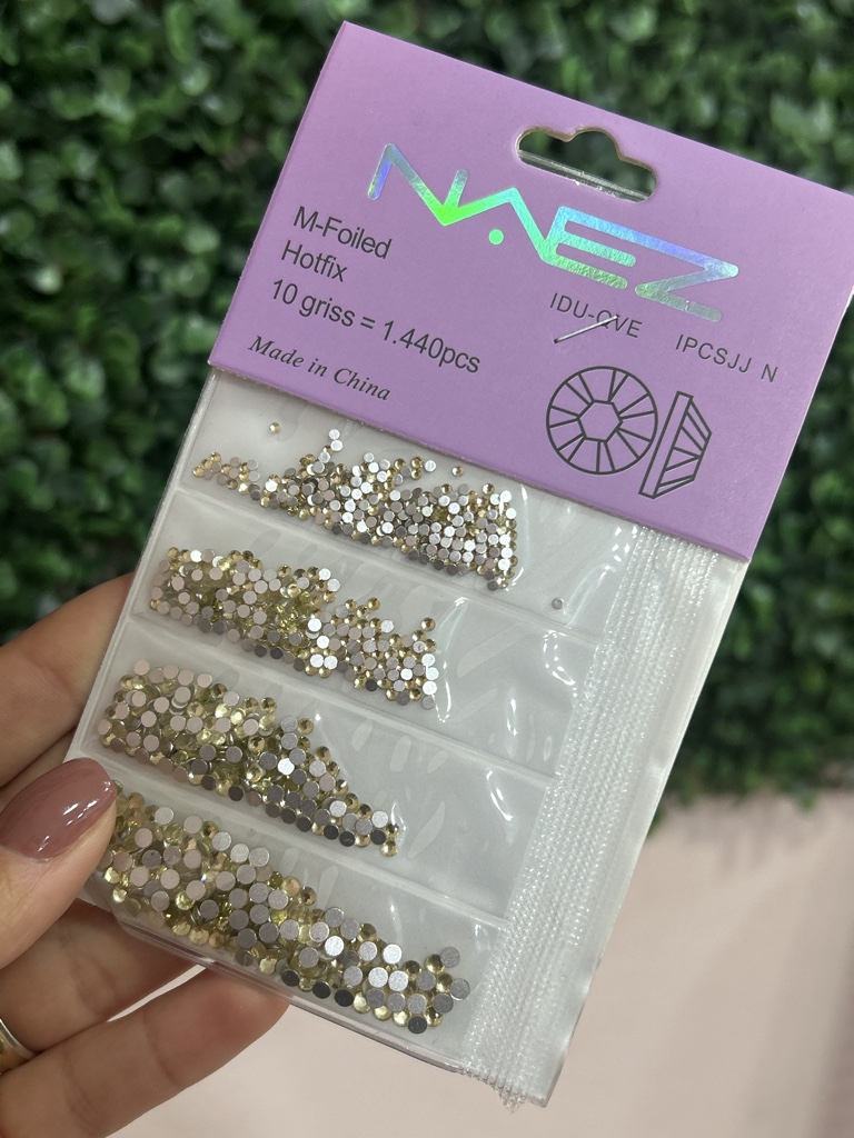 strass Naez dorados