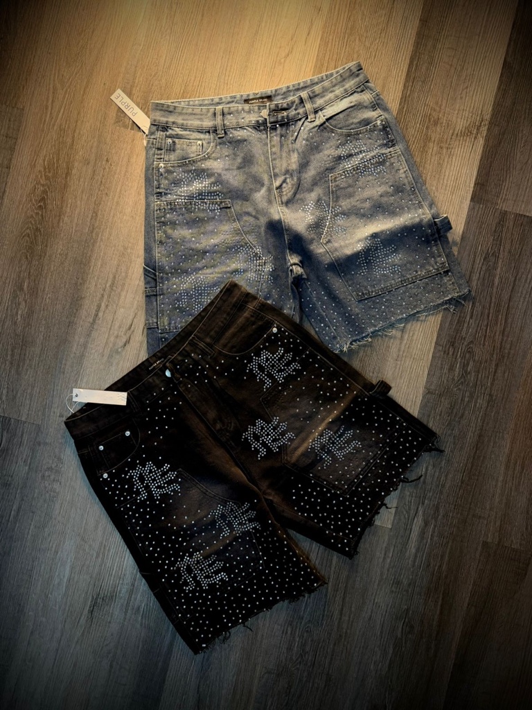 Shorts Jean Perlas