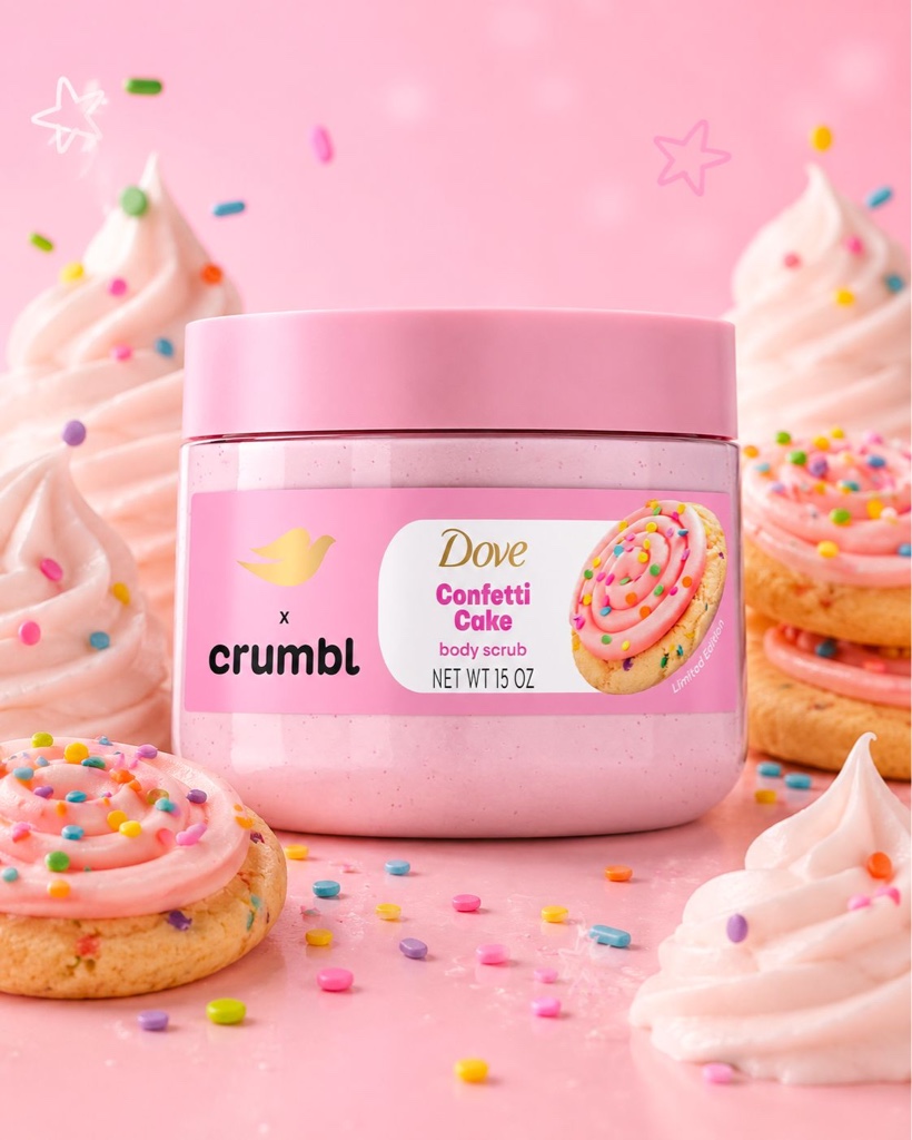 Dove x Crumbl Confetti Cake – Exfoliante Corporal 💕