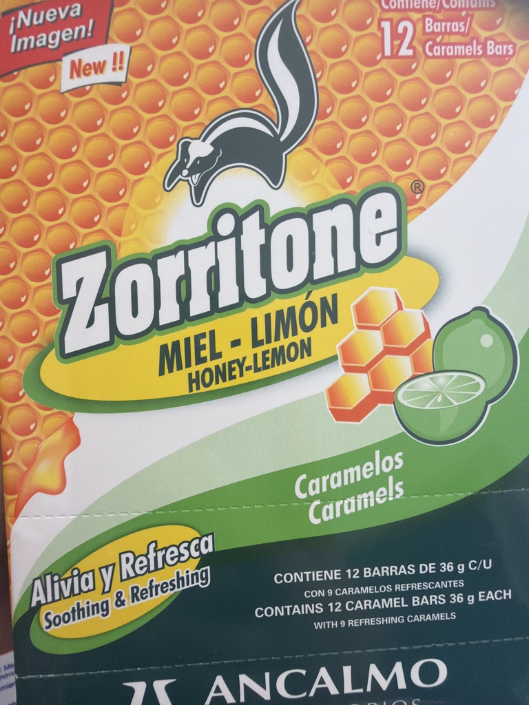 Zorritone barra miel limón