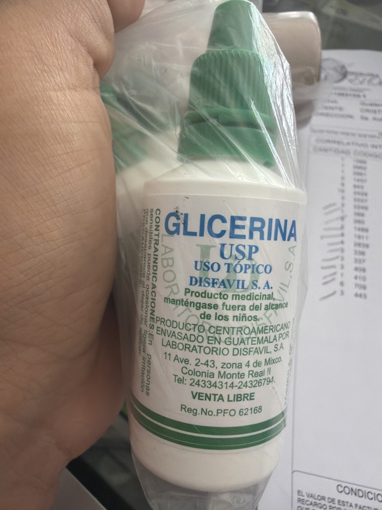 Glicerina gotas disfavil