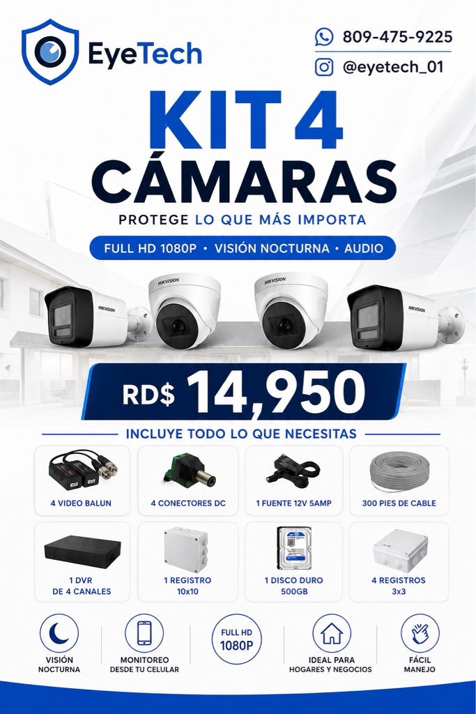 Kit 4 camaras