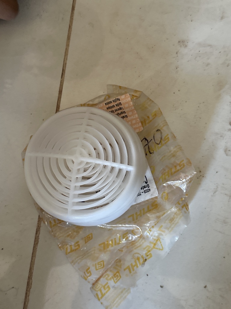 Tapa conica blanca