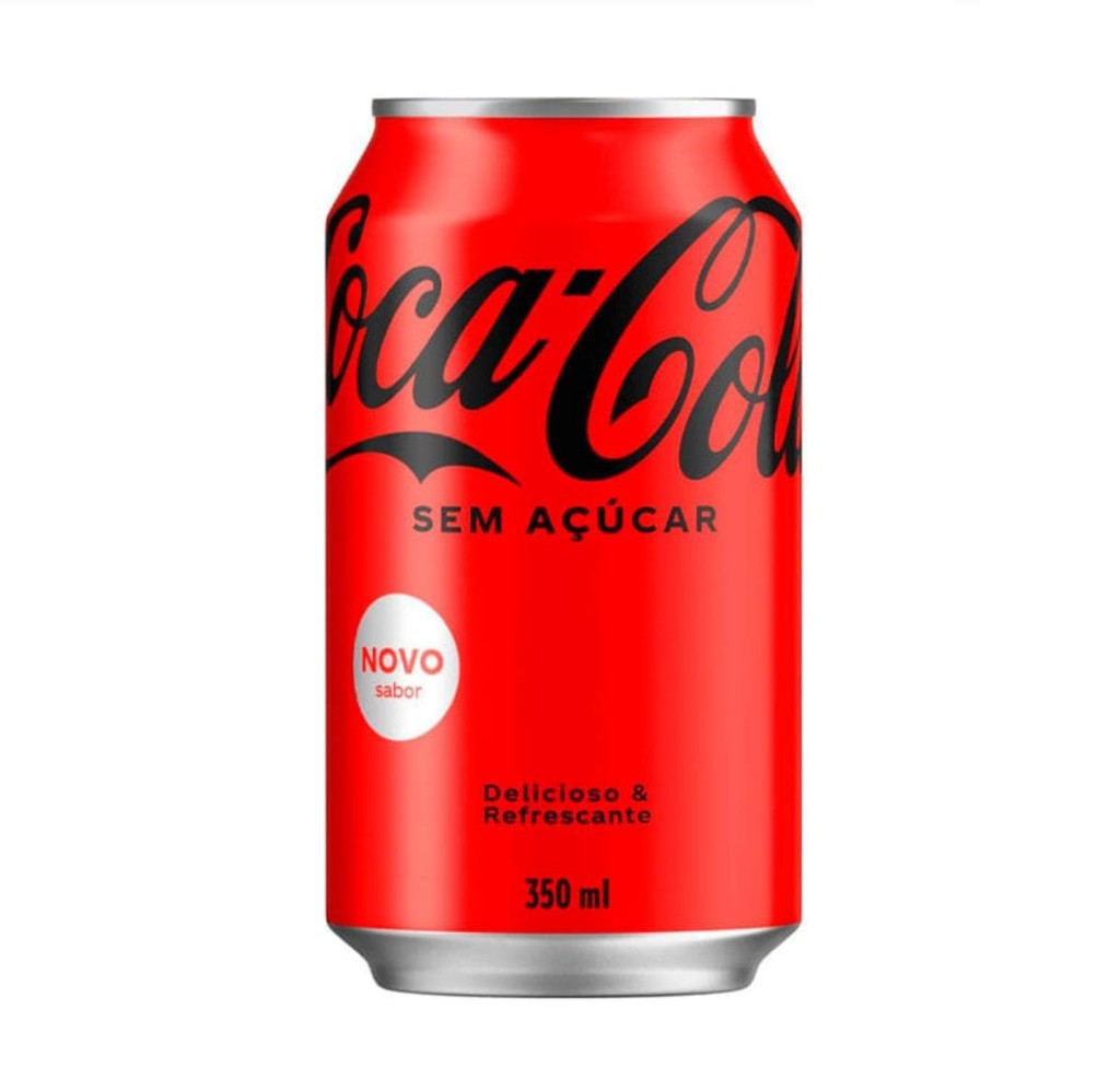 Coca Cola sem açúcar 350ml lata