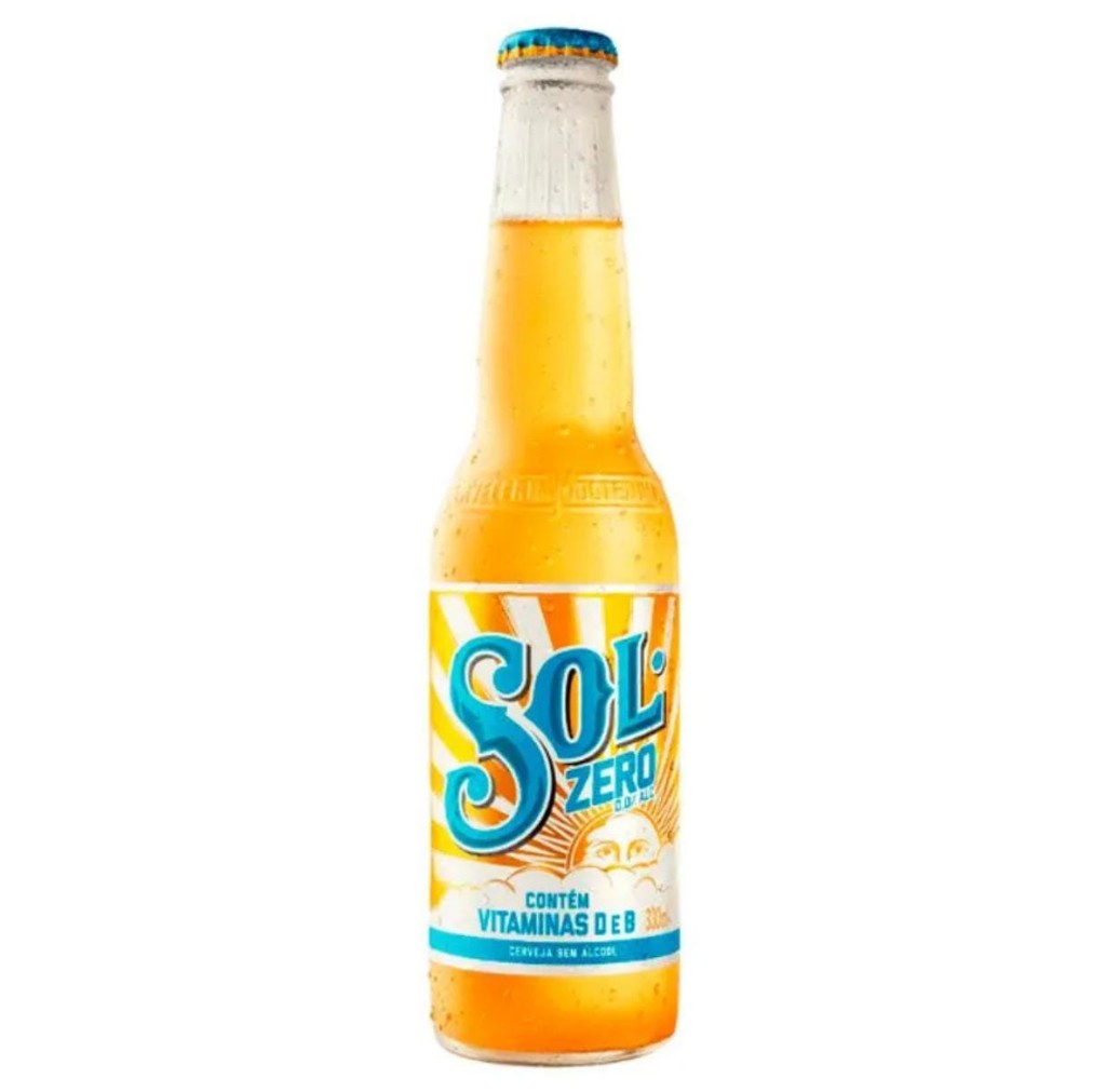 Cerveja sol zero álcool long neck 330ml
