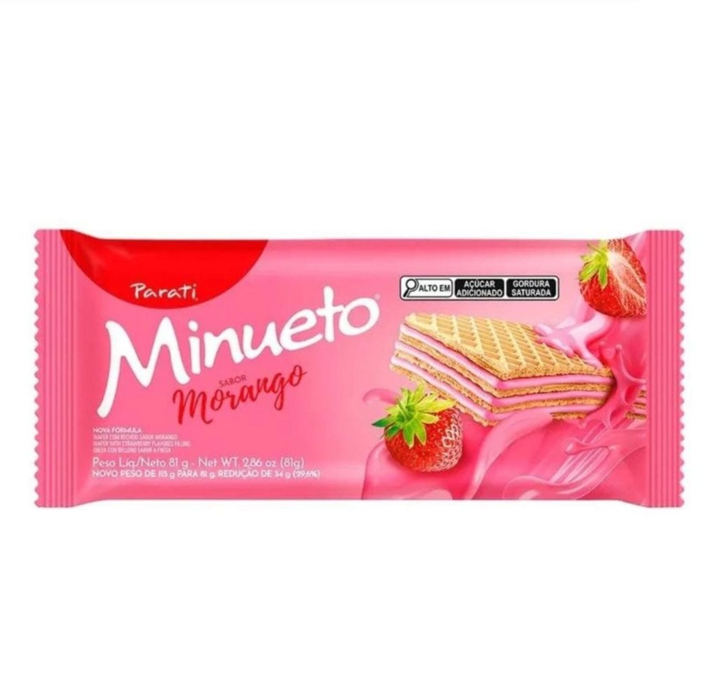 Minueto Parati Sabor Morango 81g