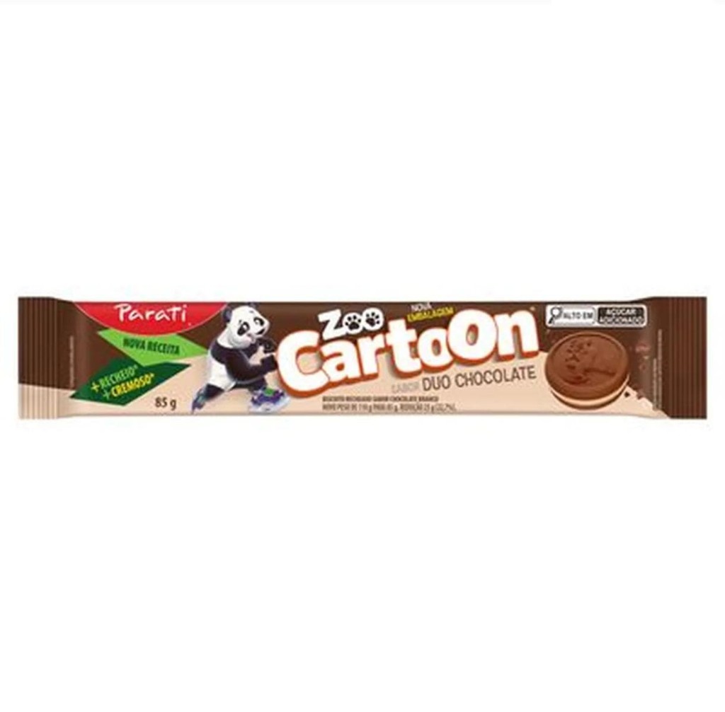Biscoito Cartoon sabor chocolate 85g