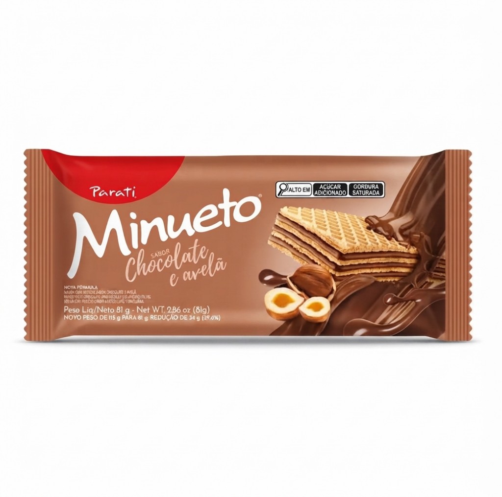 Minueto Parati de Chocolate com Avelã 81g