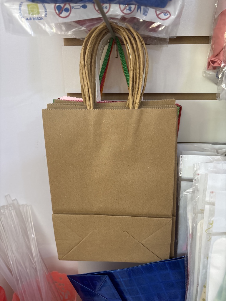 Bolsa regalo kraf y colores pequeña