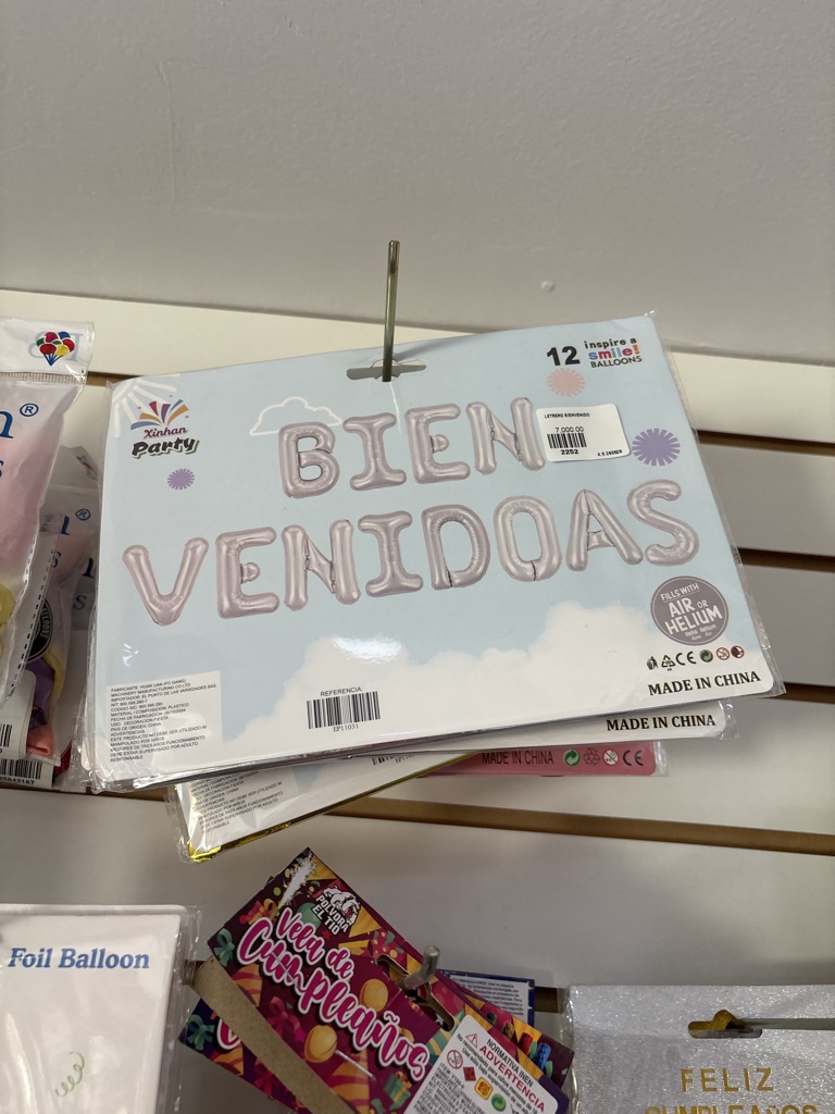 Letrero bienvenidas grande