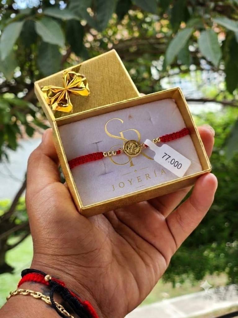 Pulsera niños de 3 a 5 años: san benito (Oro Laminado 18K)