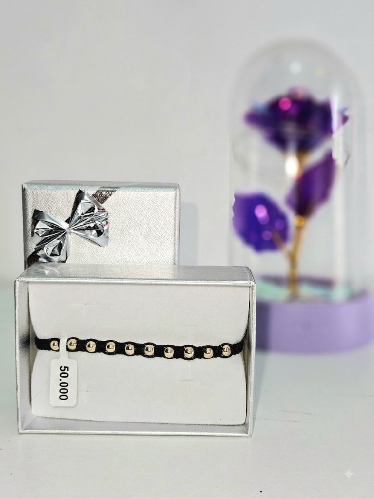 Pulsera con balines lisos #4 (Oro Laminado 18K)