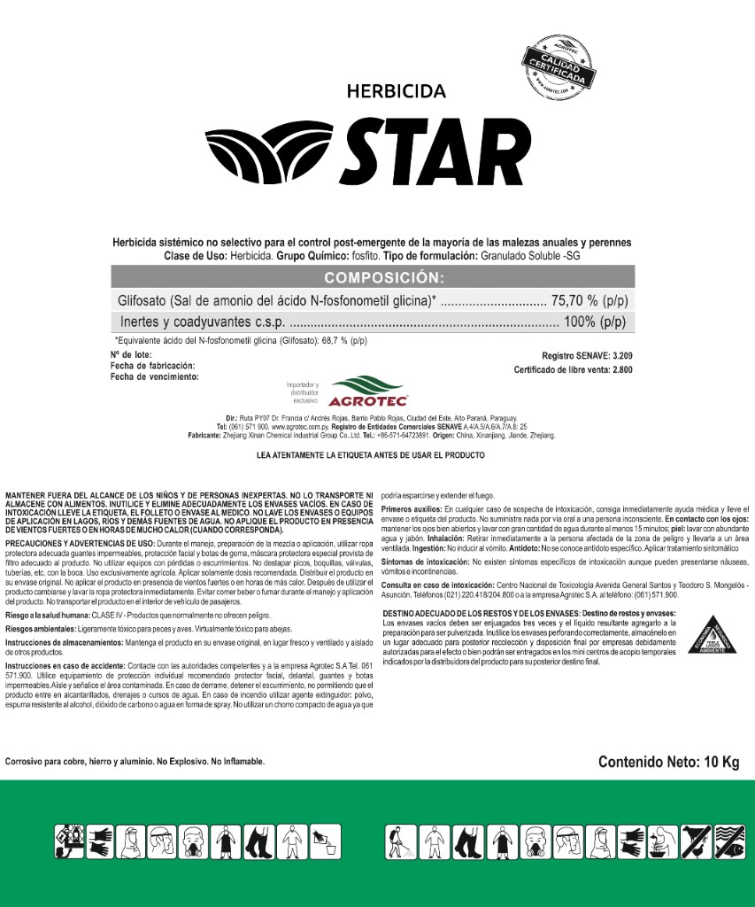 Star Glifosato 78,65% x 10kg
