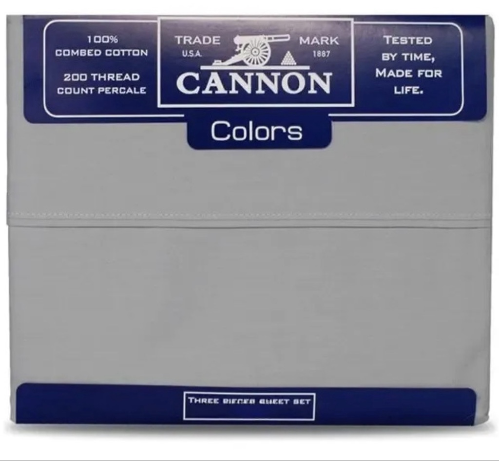 Cannon Colors sábanas Twin 100%algodon