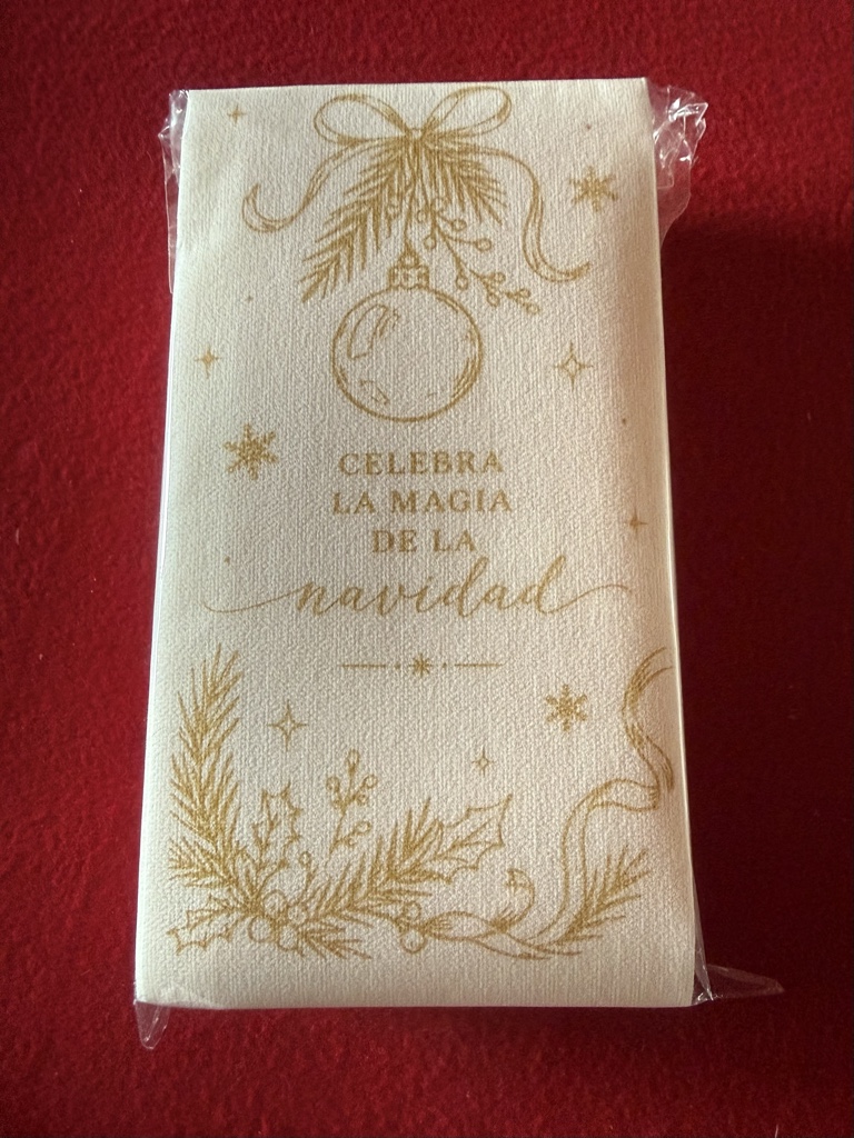 Servilletas “Navidad” doradas 18u.