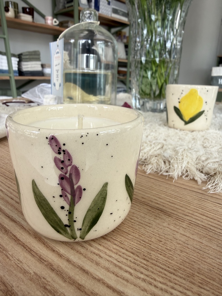 Vela Lavanda cerámica