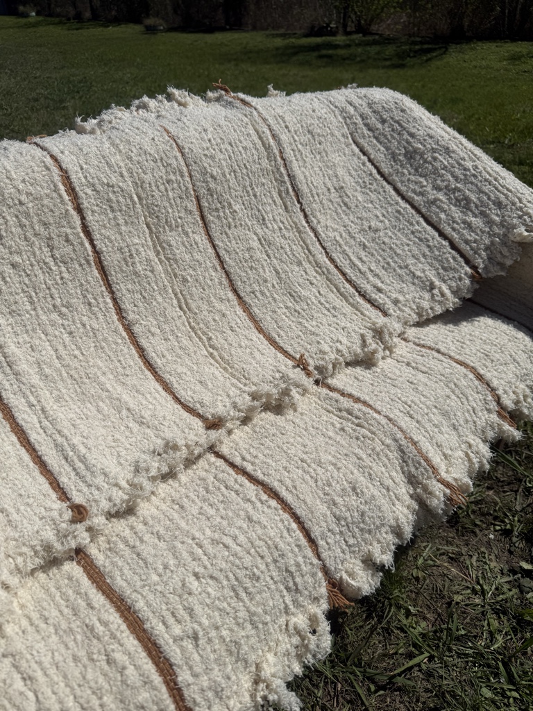 Alfombra raya fina Marrón 60x 150