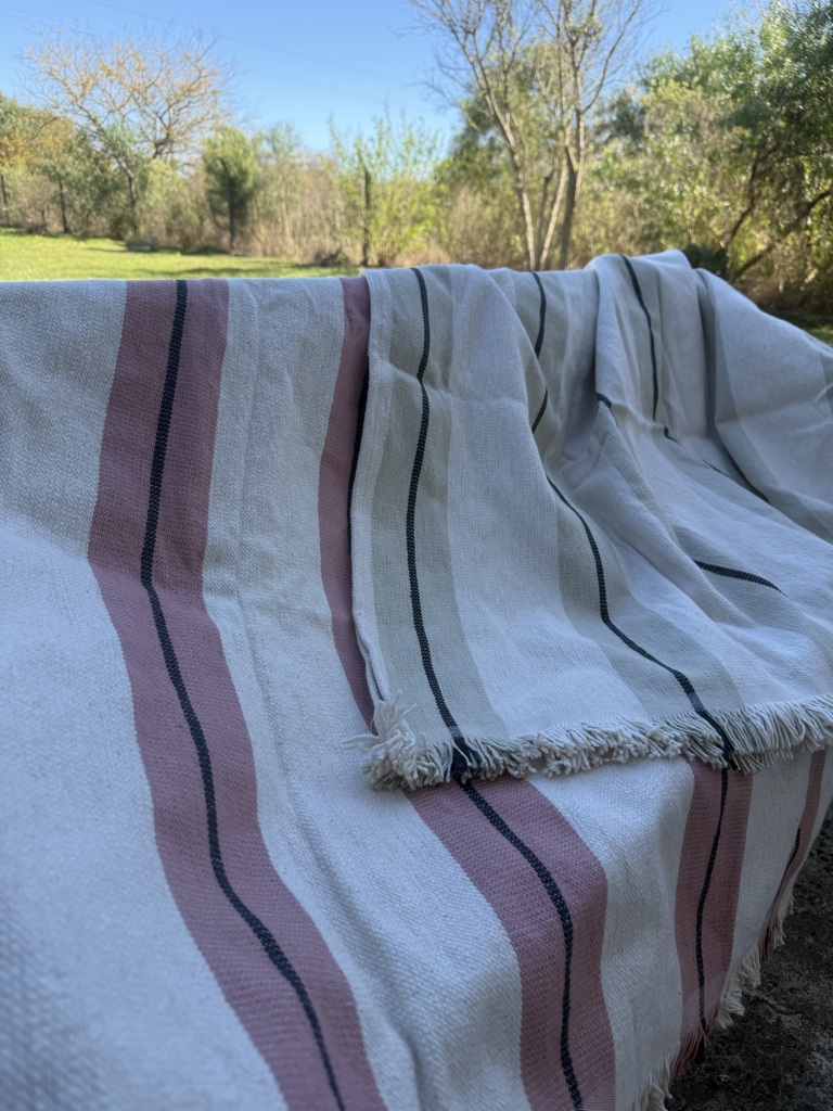 Mantas Valu Rosa/Gris/Verde 150x200