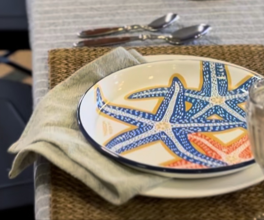 Plato Principal Estrellas de Mar enlozado