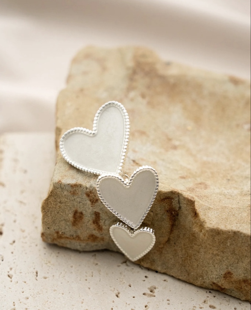 Aretes de corazón largos 22216 avemaria