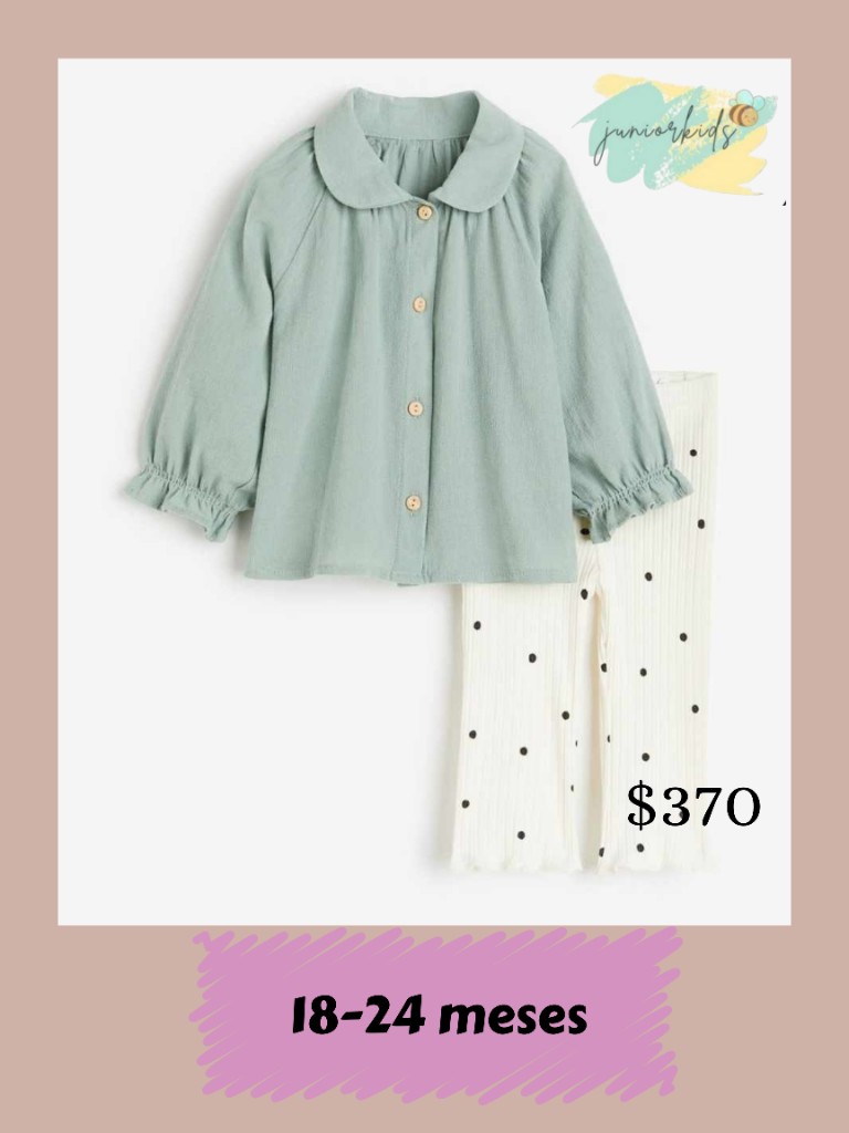 Blusa verde menta infantil18-24m