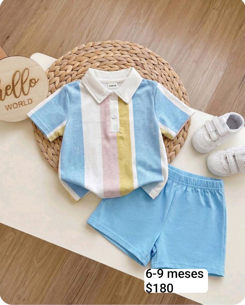 conjunto azul bebe 6-9m