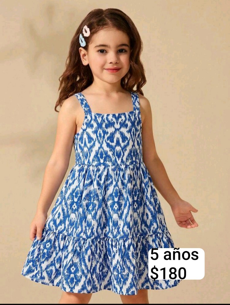 Vestido azul infantil 5años
