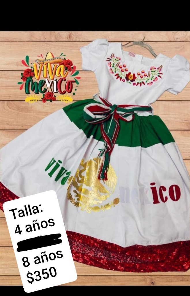 Vestido Viva Mexico blanco
