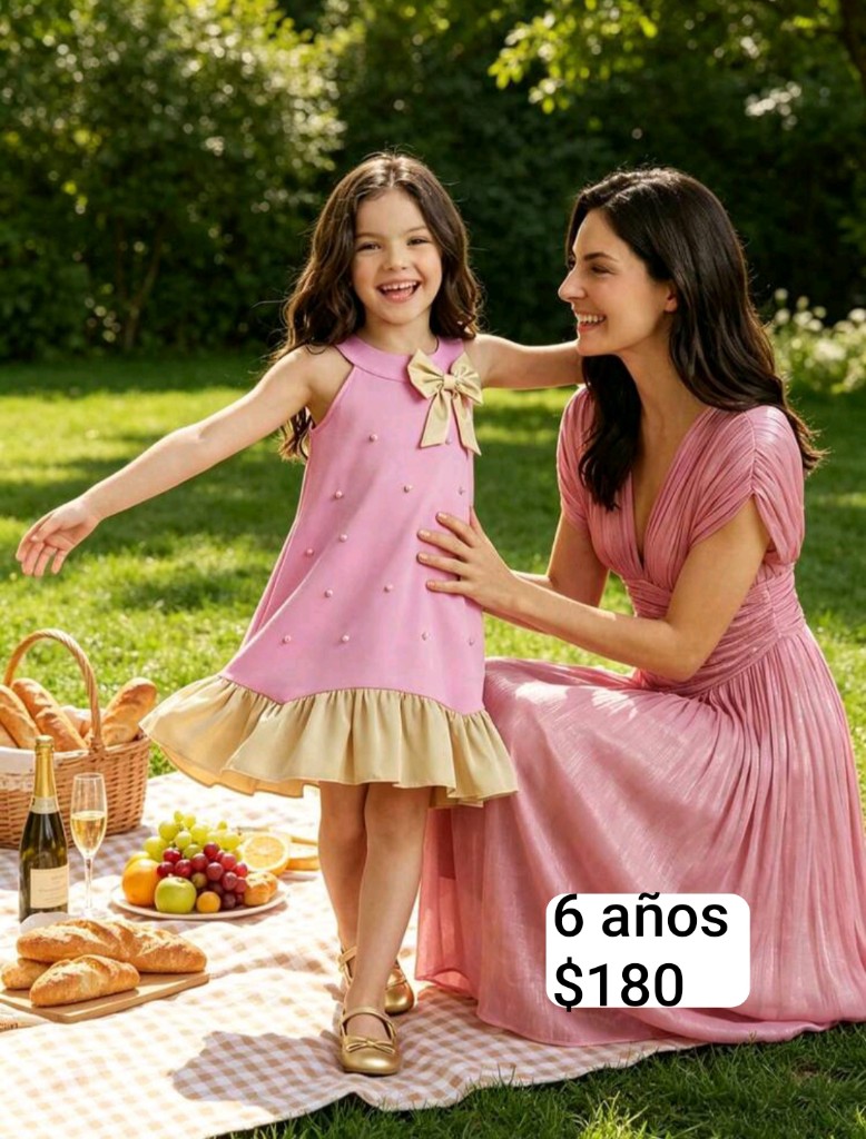 Vestido rosa niña 6años
