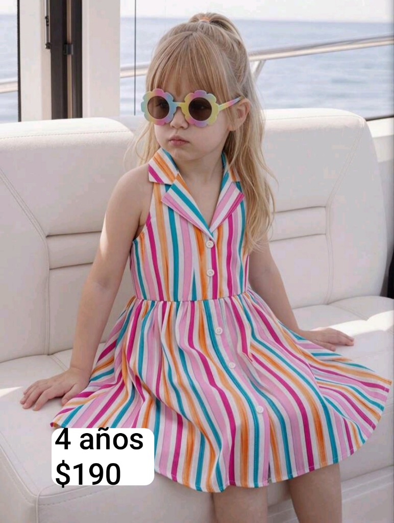 Vestido rayas multicolor 4 años