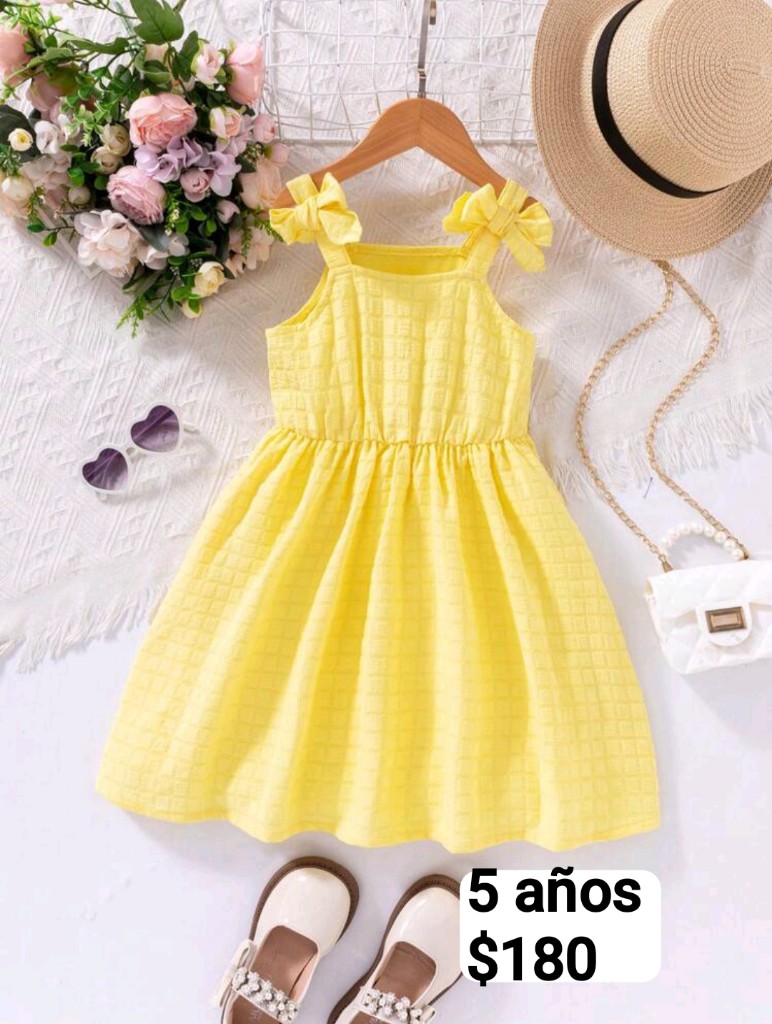 Vestido amarillo infantil 5años