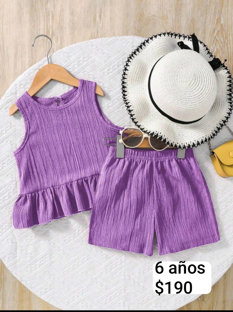 Conjunto lila 2 piezas niña 6años