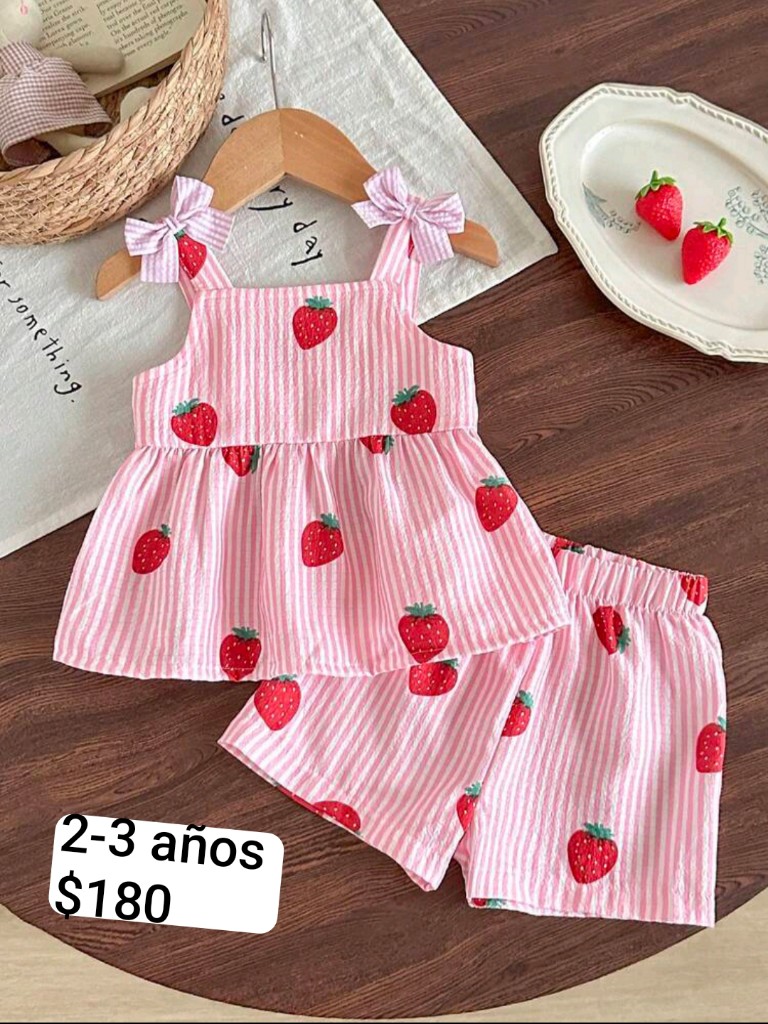 Conjunto rosa fresa 2-3 años
