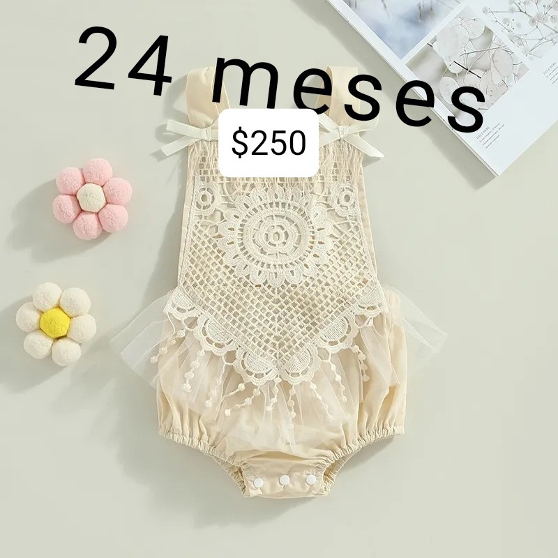 Body beige encaje 24 meses