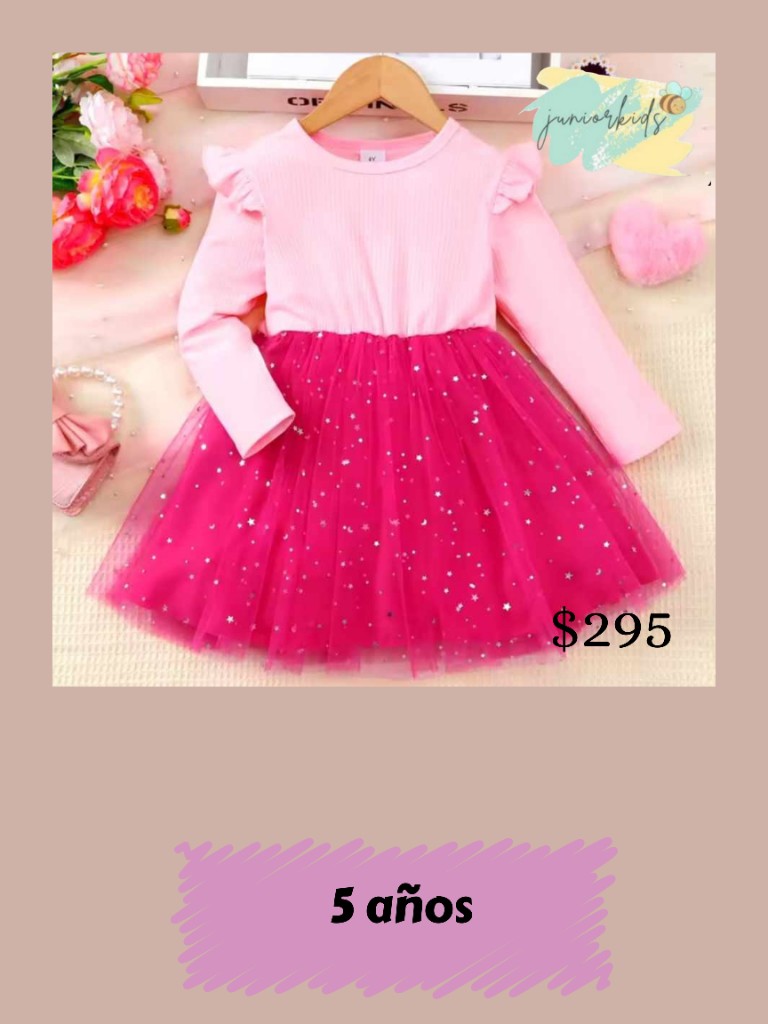 Vestido rosa niña 5 años