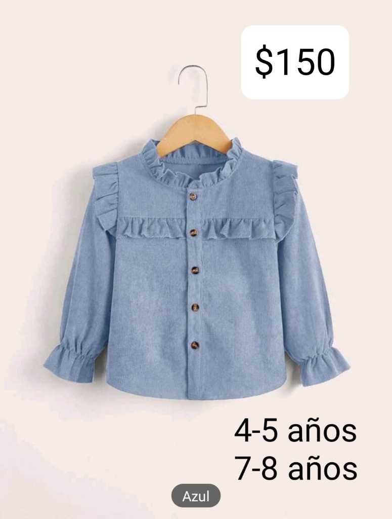 Blusa azul niña