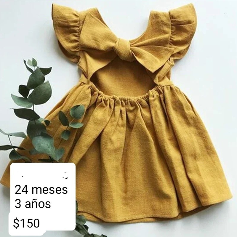 Vestido mostaza niña 24m