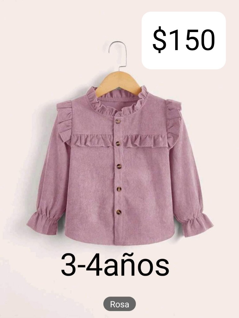 Blusa rosa niña 3-4 años