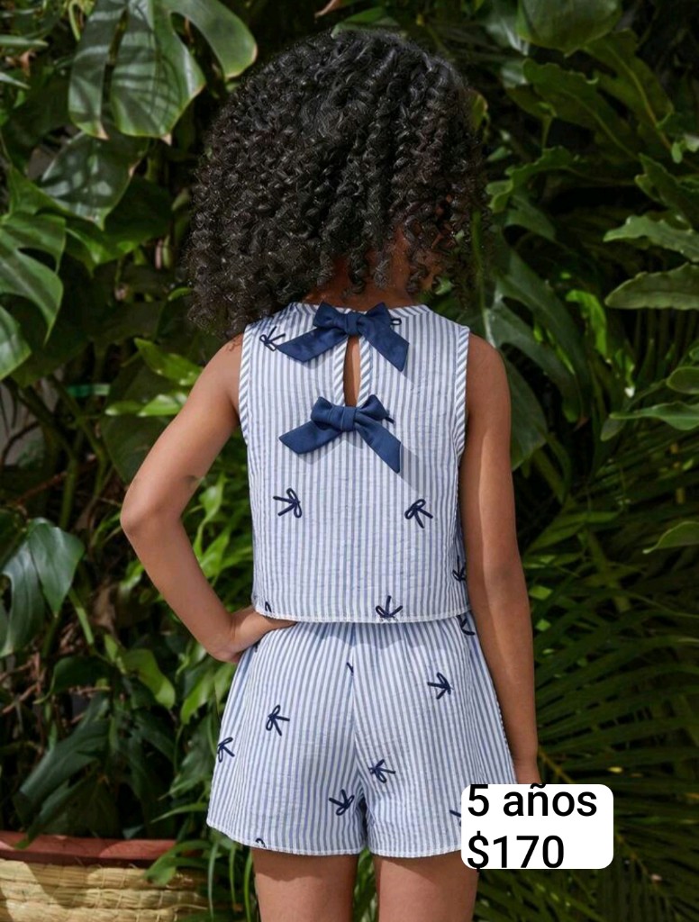 Conjunto infantil azul rayas 5 años