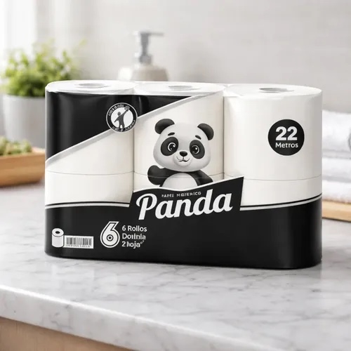 Confort panda 6 rollos