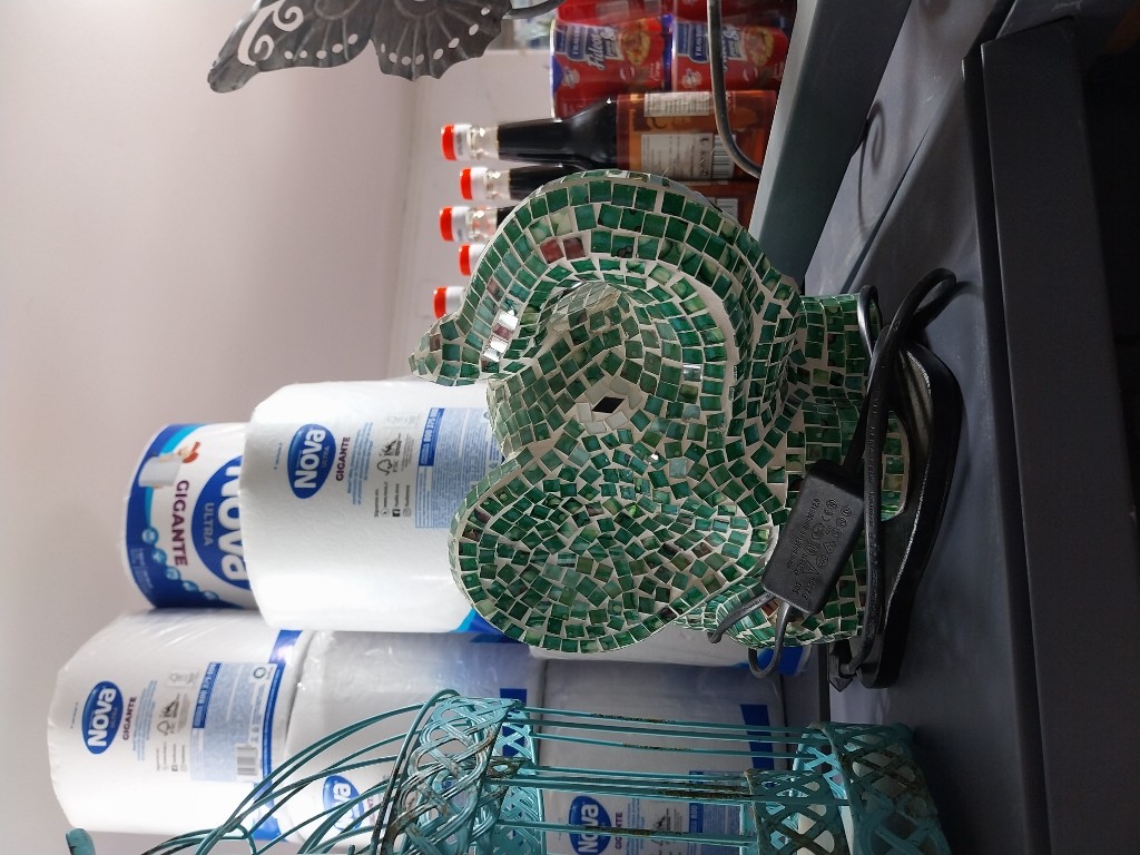 Lampara de mosaico elefante